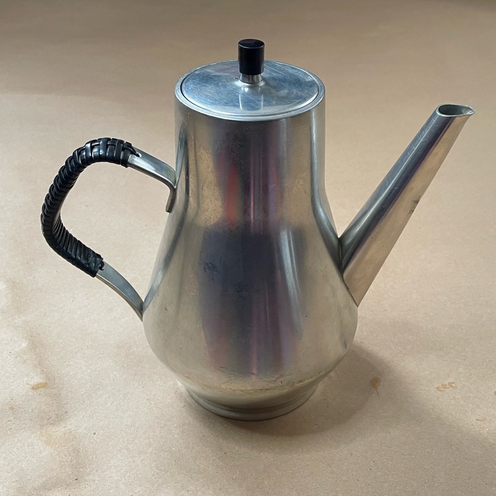 Vintage MYLIUS BRODRENE Norway Tea Pot Scandinavian Kitchenware Pewter